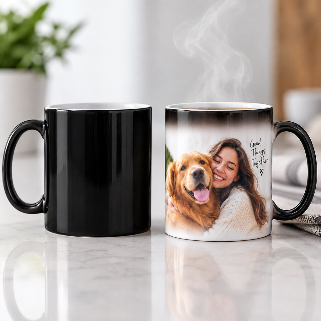 Personalized Magic Mug – Custom Heat Changing Coffee Mug | 11oz & 15oz | Photo, Logo & Business Gifts