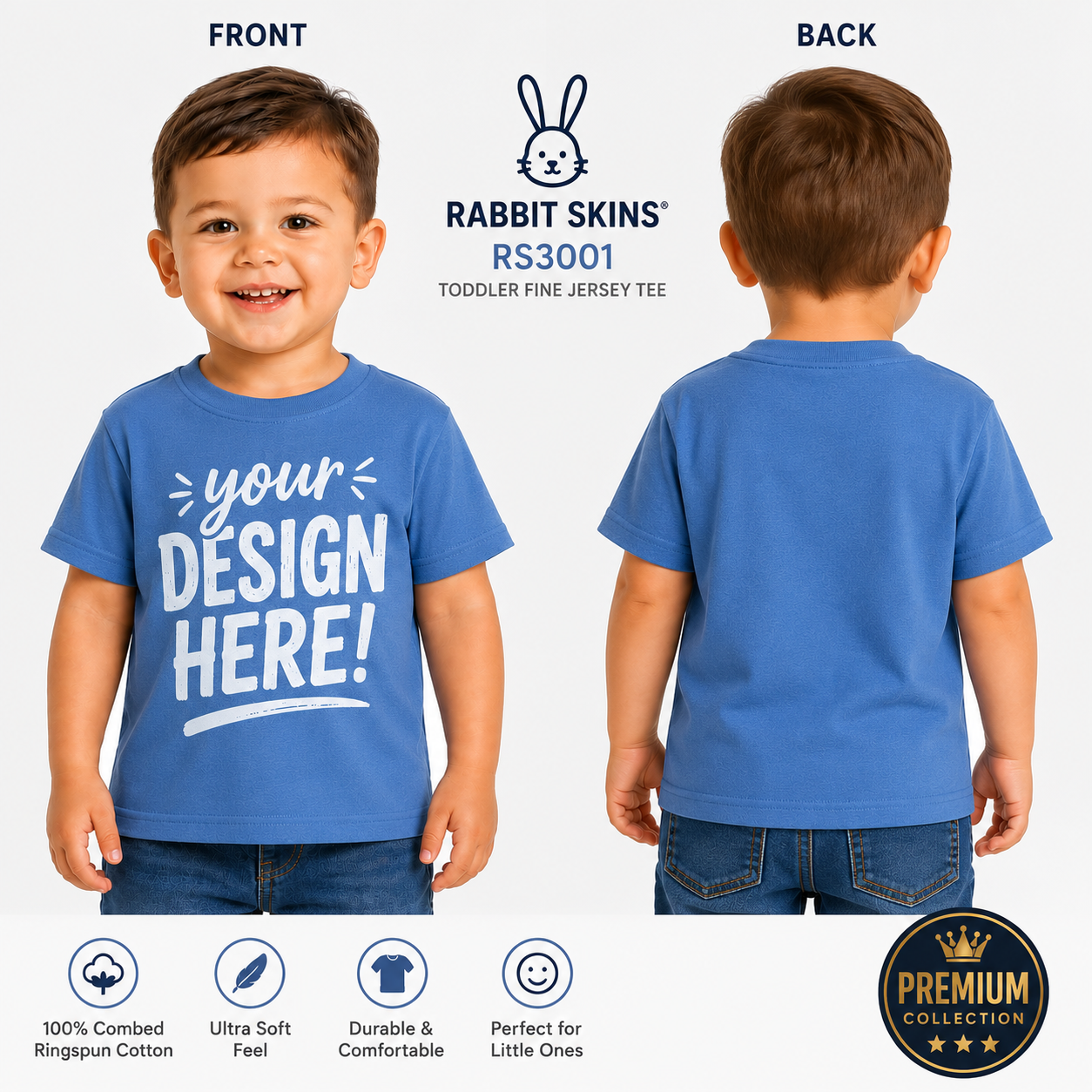 Rabbit Skins Toddler Fine Jersey T-Shirt (RS3001 )