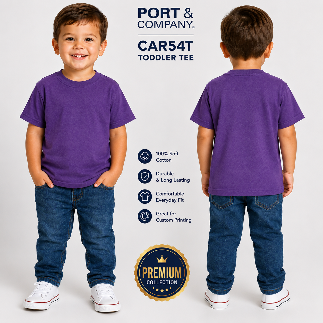 Port & Company Toddler Soft Cotton T-Shirt (CAR54T)