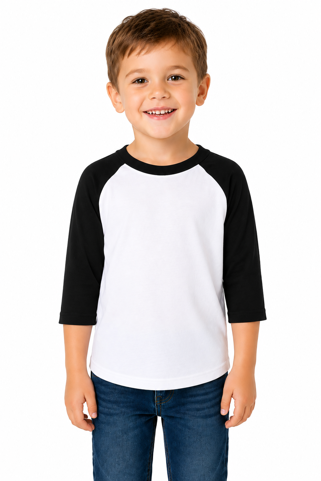 Bella + Canvas Toddler 3/4 Sleeve Baseball Tee (3200T)