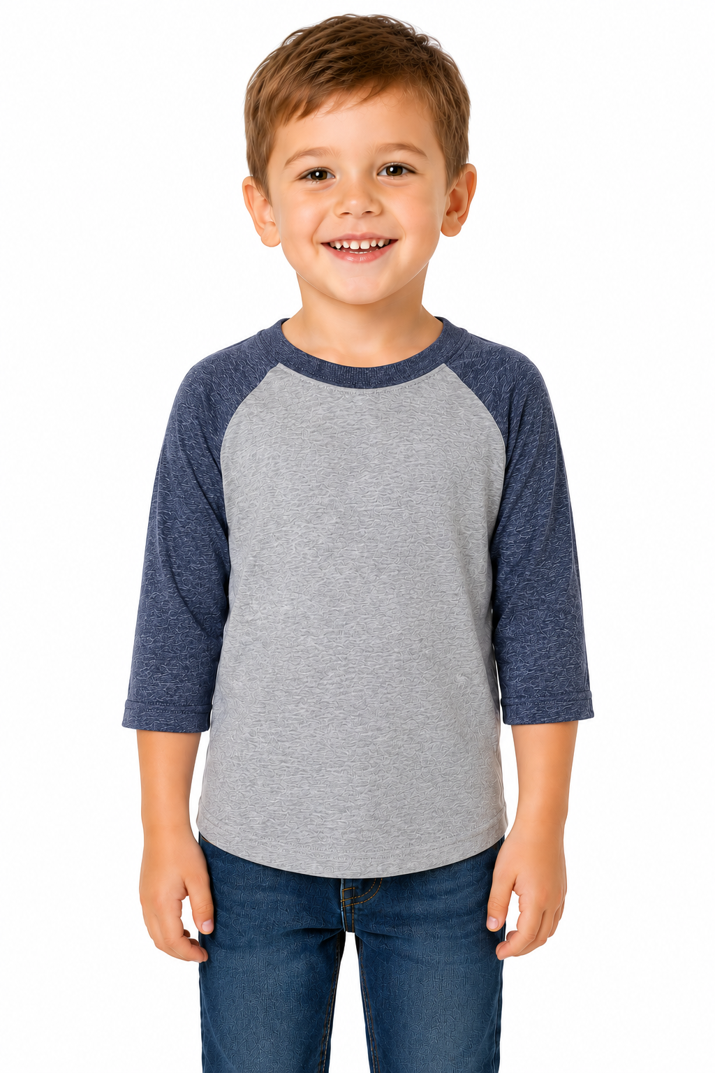 Bella + Canvas Toddler 3/4 Sleeve Baseball Tee (3200T)