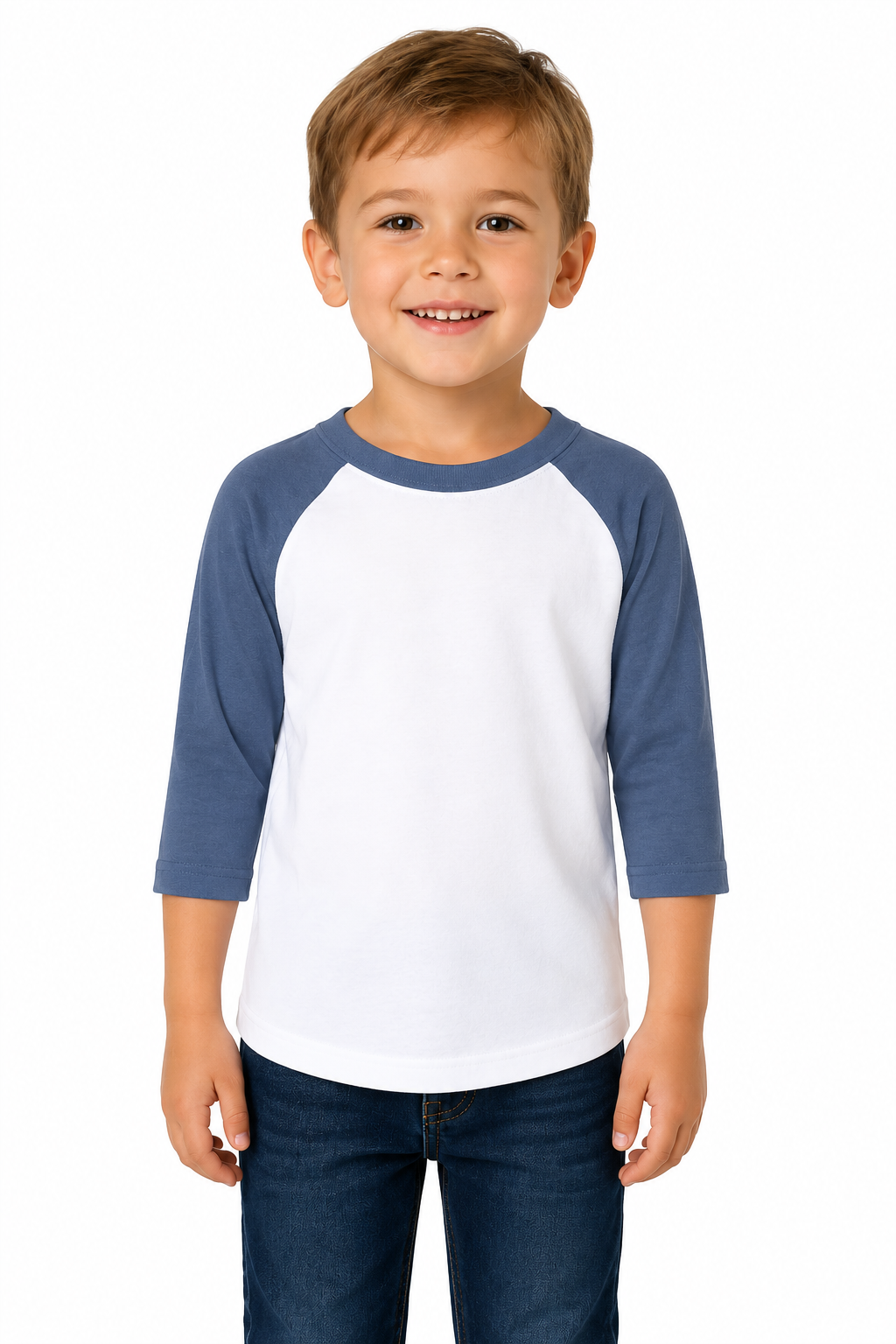 Bella + Canvas Toddler 3/4 Sleeve Baseball Tee (3200T)
