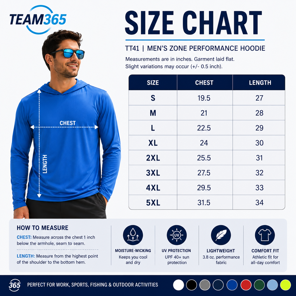 Team365  Performance Hooded T-Shirt (TT41)